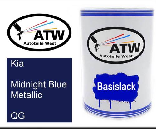 Kia, Midnight Blue Metallic, QG: 500ml Lackdose, von ATW Autoteile West.